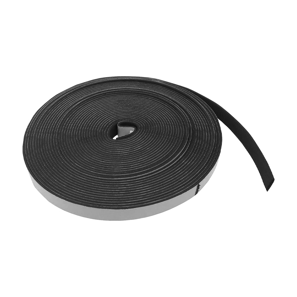 Guarnizione espansa adesiva 25x10 mm x 5 mt geko muss - nero.